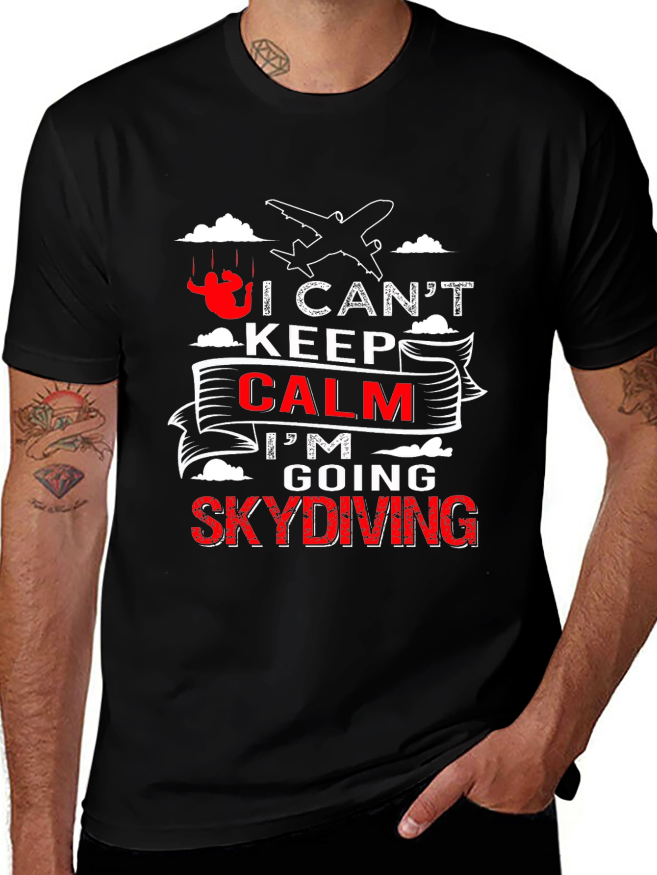 I Cant Keep Calm Skydiving T-Shirt