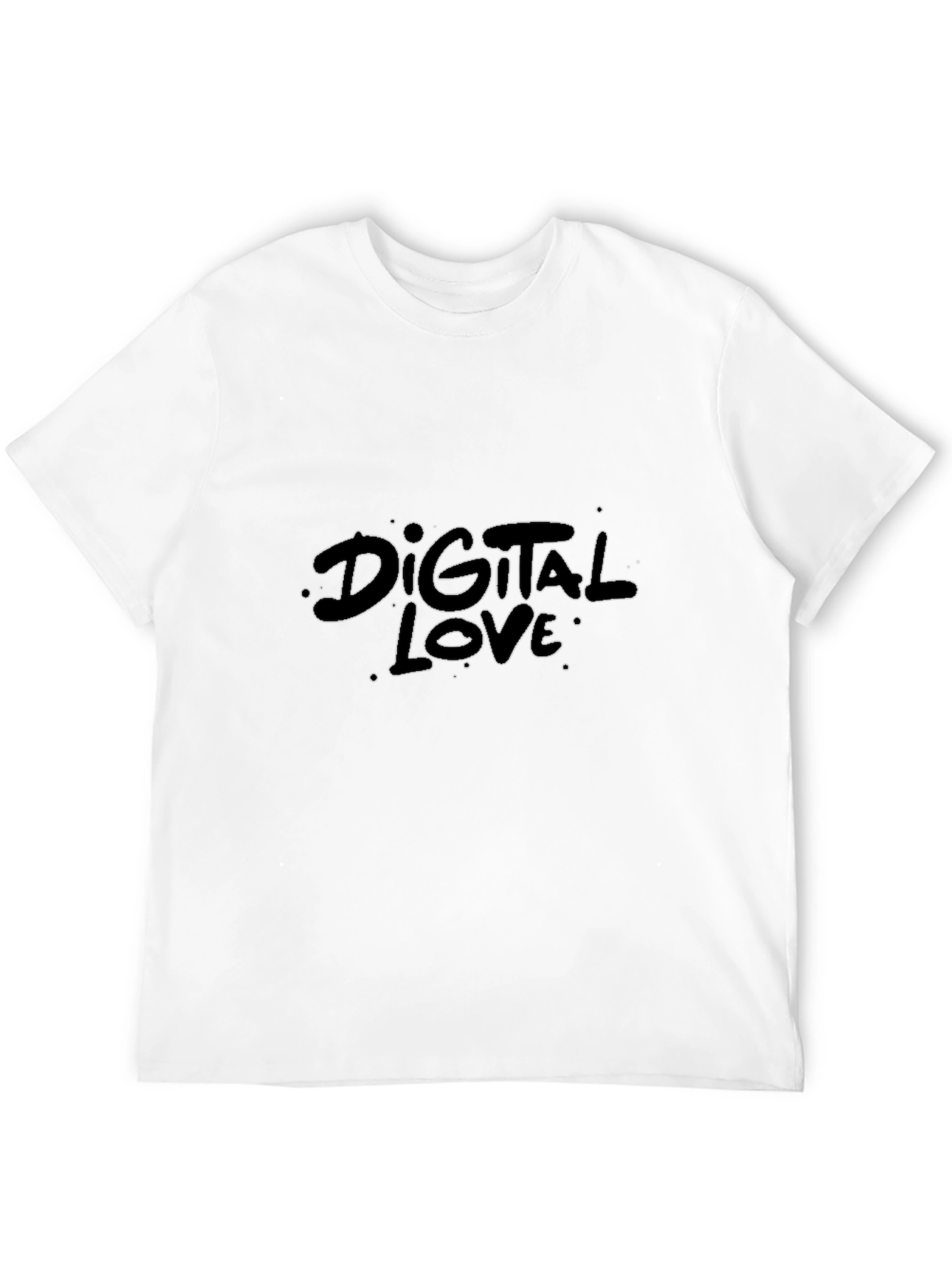 Digital Love Graphic Black Tee