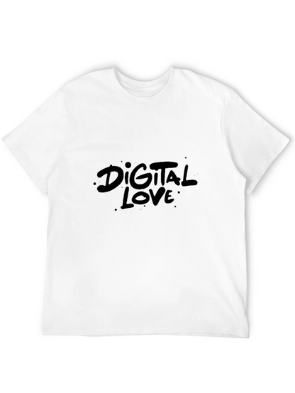 Digital Love Graphic Black Tee