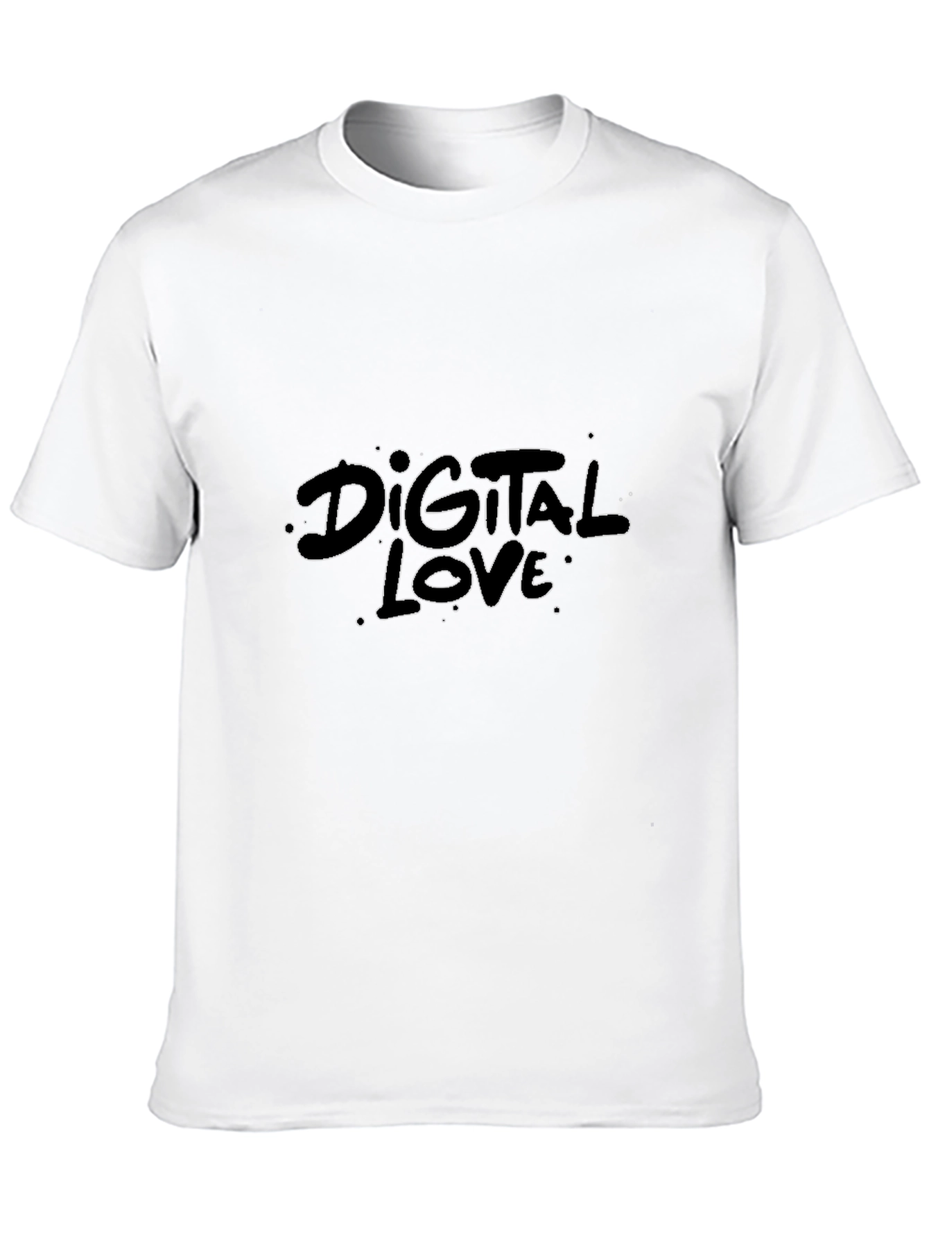 Digital Love Graphic Black Tee