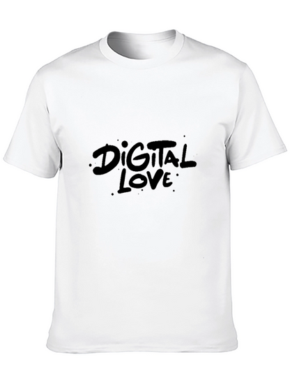 Digital Love Graphic Black Tee