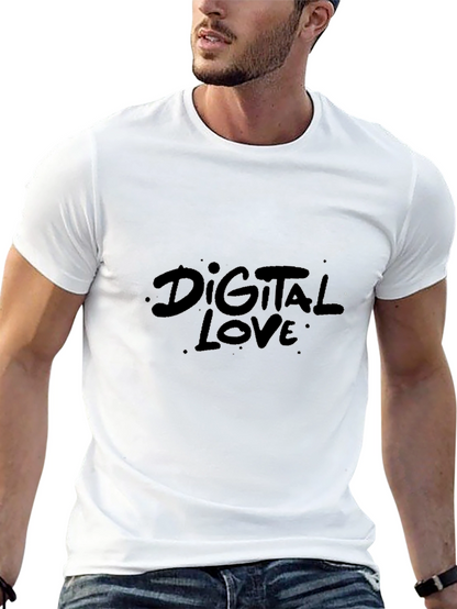 Digital Love Graphic Black Tee