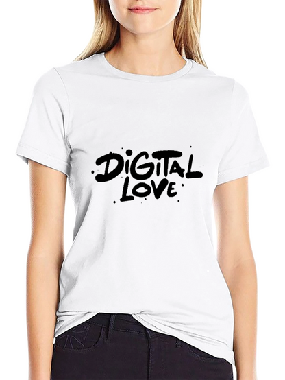 Digital Love Graphic Black Tee