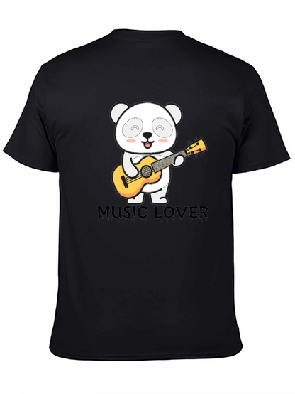 Panda Music Lover Graphic T-Shirt