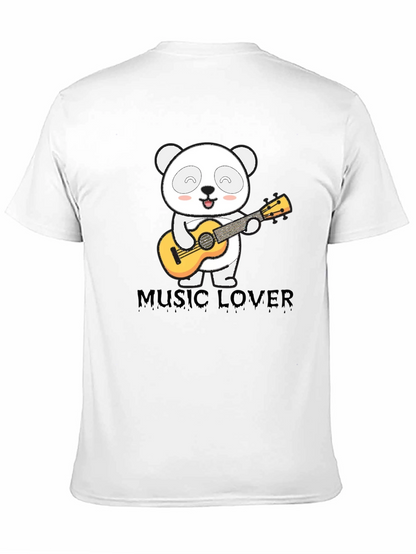 Panda Music Lover Graphic T-Shirt