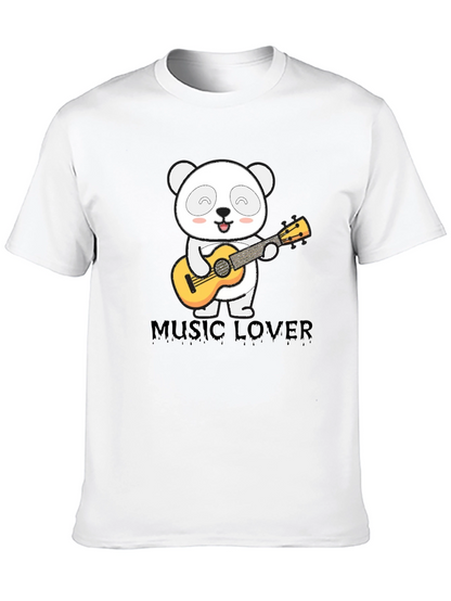 Panda Music Lover Graphic T-Shirt