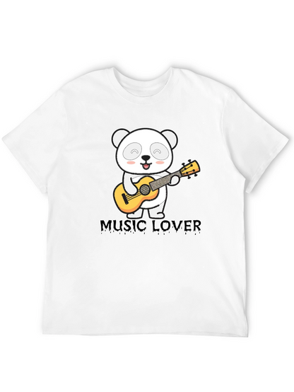 Panda Music Lover Graphic T-Shirt