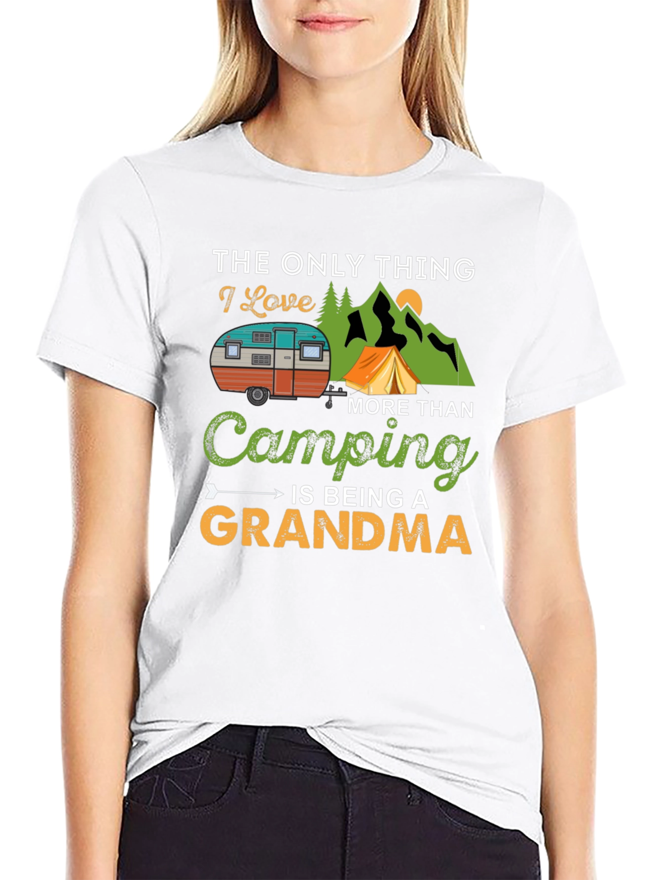 Camping Grandma T-Shirt: I Love Camping!