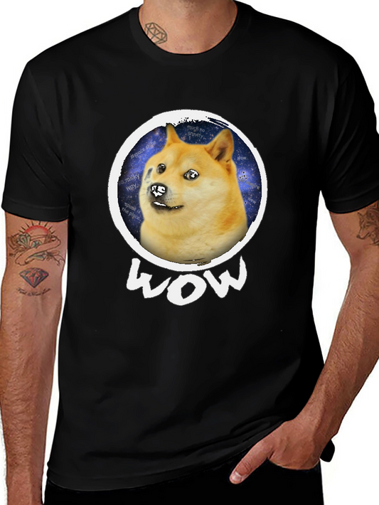 Doge Space Meme Black T-Shirt - Much Wow!