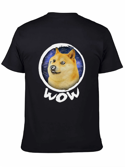 Doge Space Meme Black T-Shirt - Much Wow!