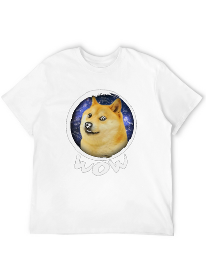 Doge Space Meme Black T-Shirt - Much Wow!