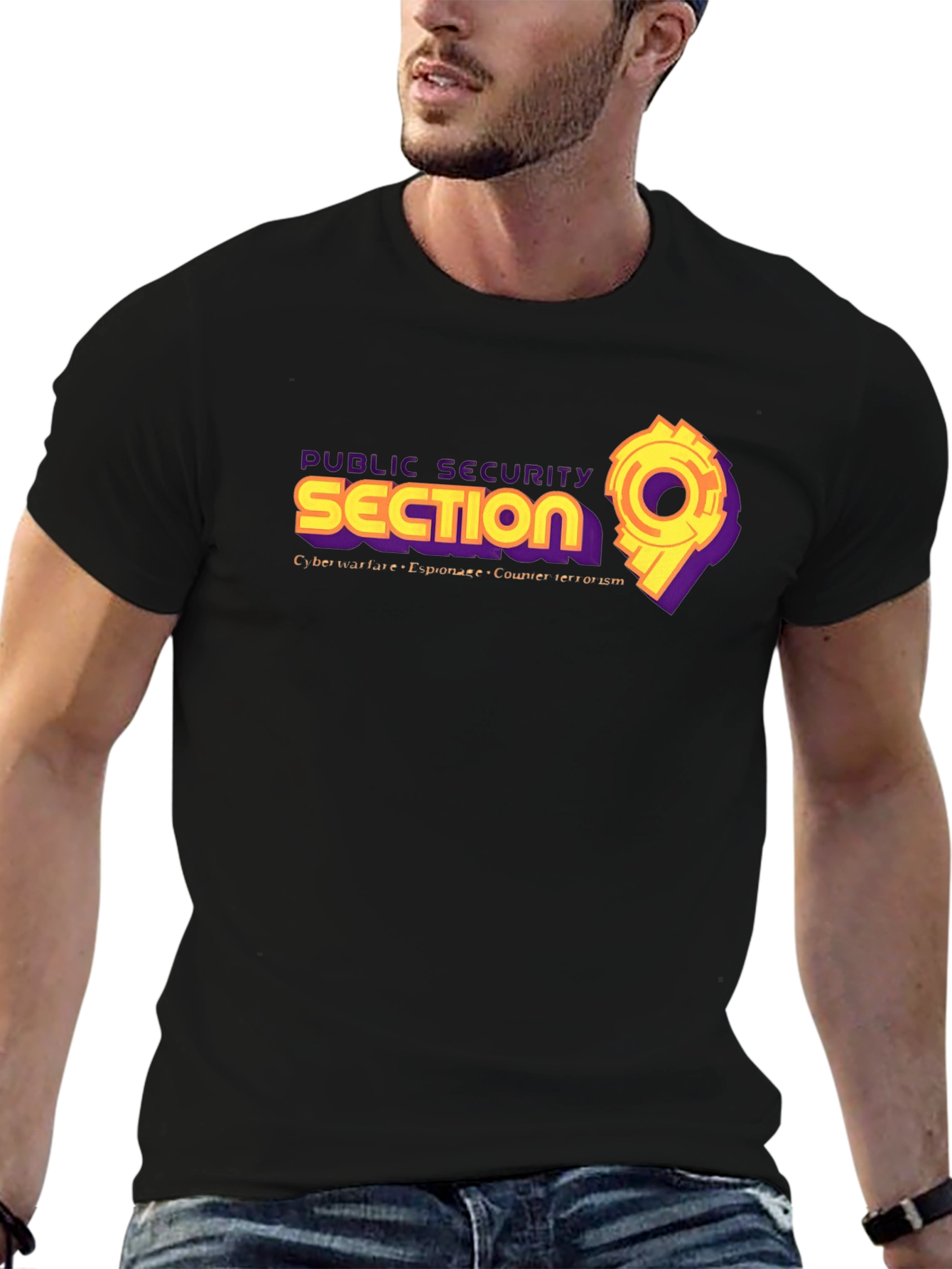 Public Security Section 9 Black T-Shirt