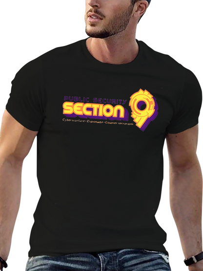 Public Security Section 9 Black T-Shirt
