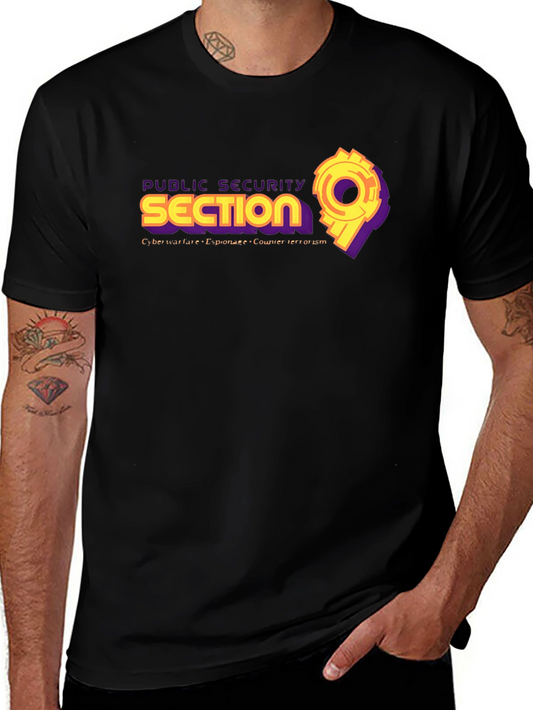 Public Security Section 9 Black T-Shirt