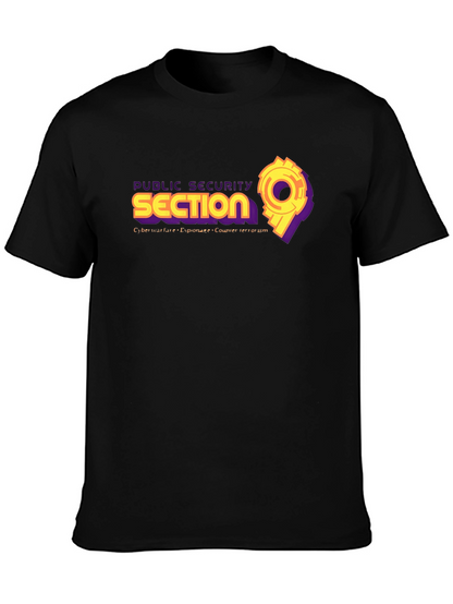 Public Security Section 9 Black T-Shirt