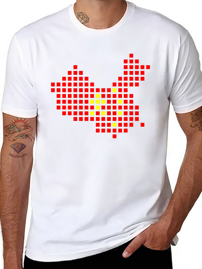 China Pixel Art Black T-Shirt
