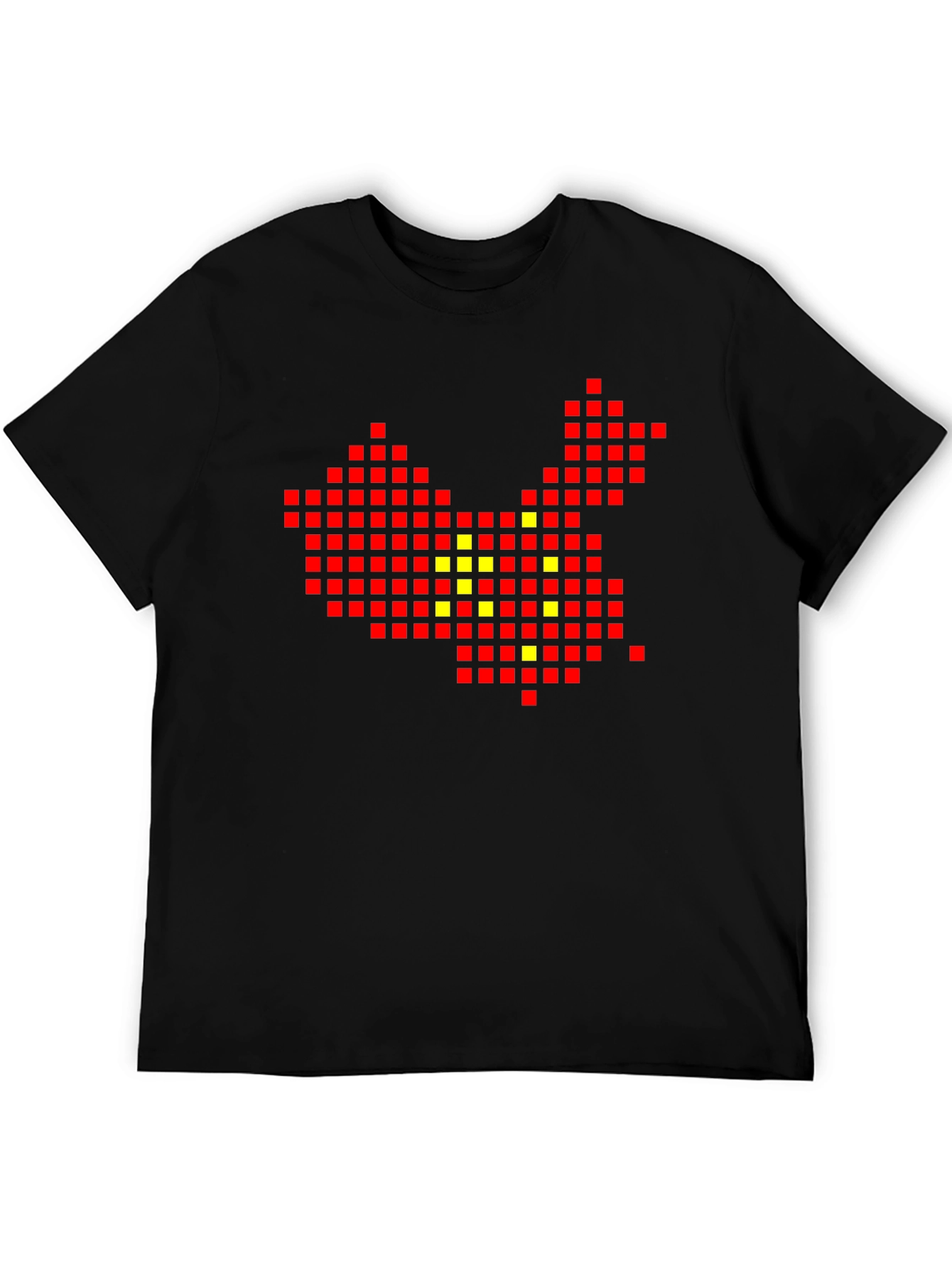 China Pixel Art Black T-Shirt