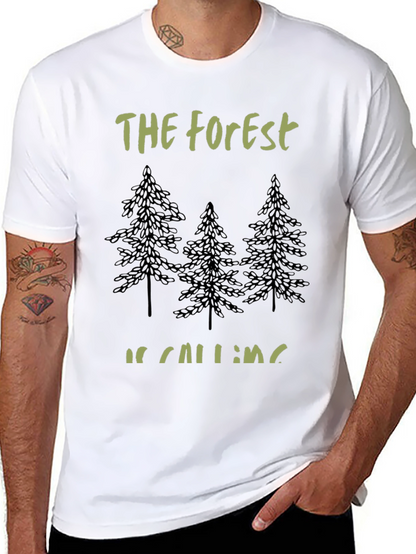 Forest Calling Tee - Nature Lovers Black T-Shirt
