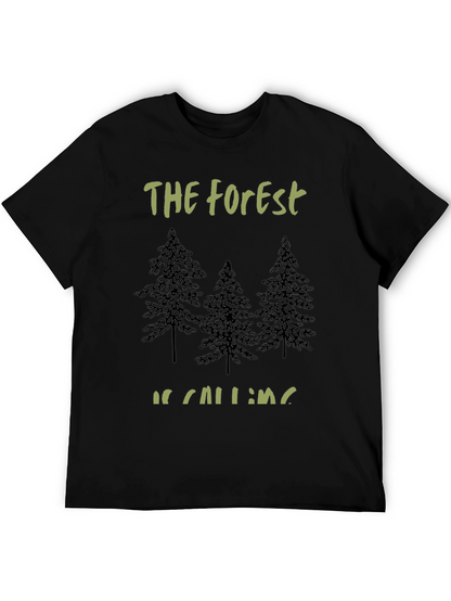 Forest Calling Tee - Nature Lovers Black T-Shirt