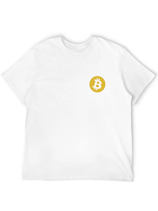 Bitcoin Logo Graphic Tee - Black Crew Neck