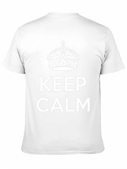 Keep Calm Graphic Tee - Black Cotton T-Shirt