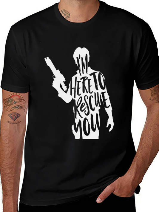 Im Here to Rescue You T-Shirt - Black