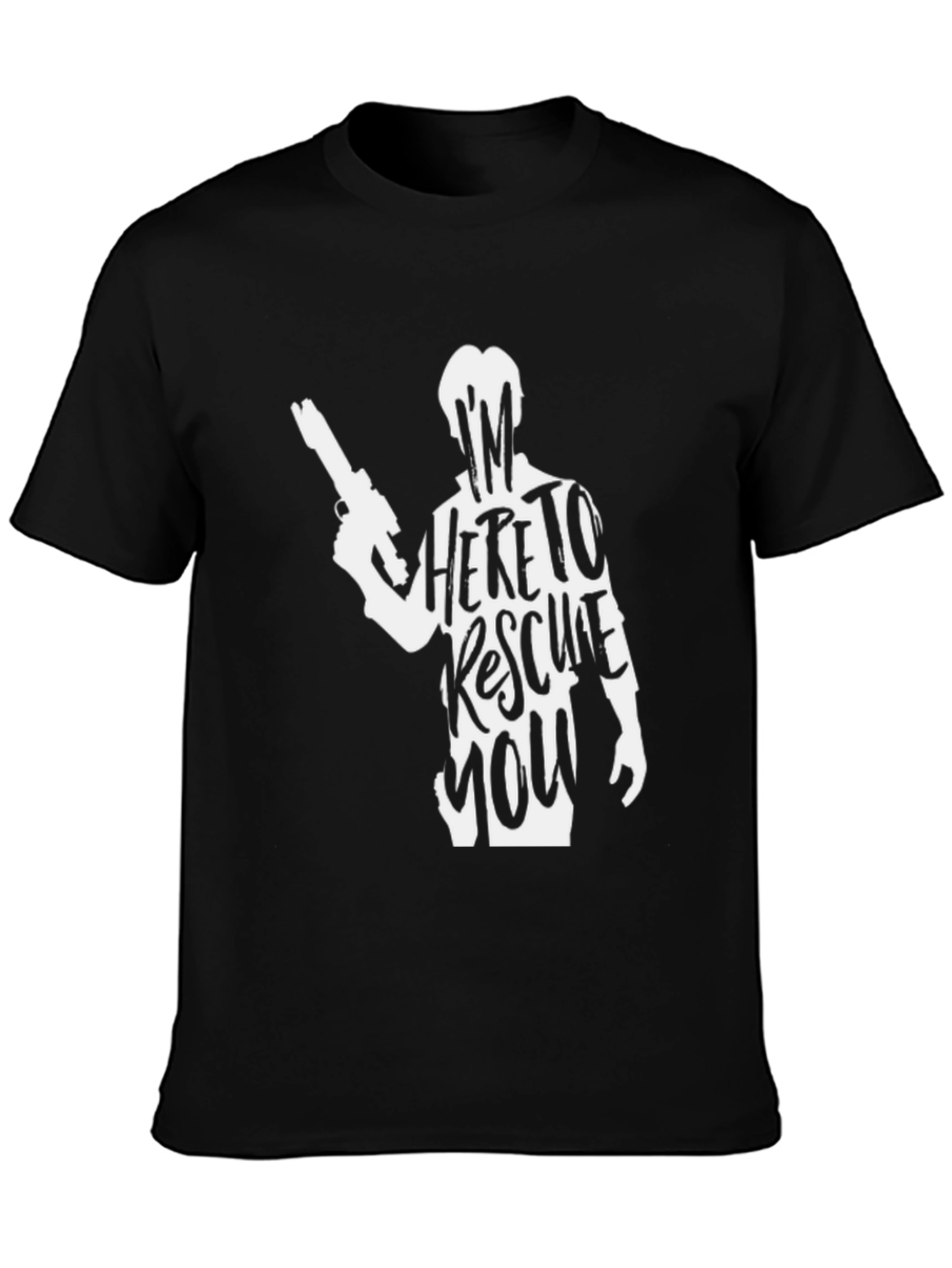 Im Here to Rescue You T-Shirt - Black
