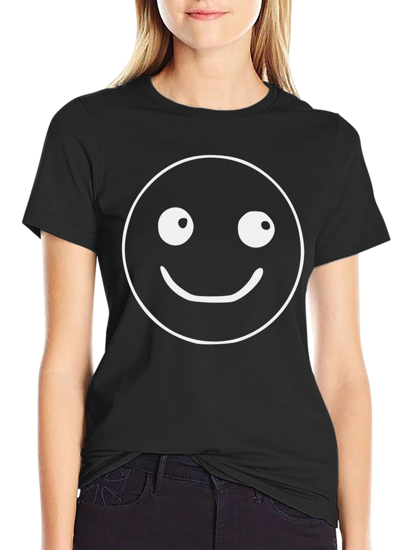 Smiley Face Graphic T-Shirt - Soft Cotton Blend