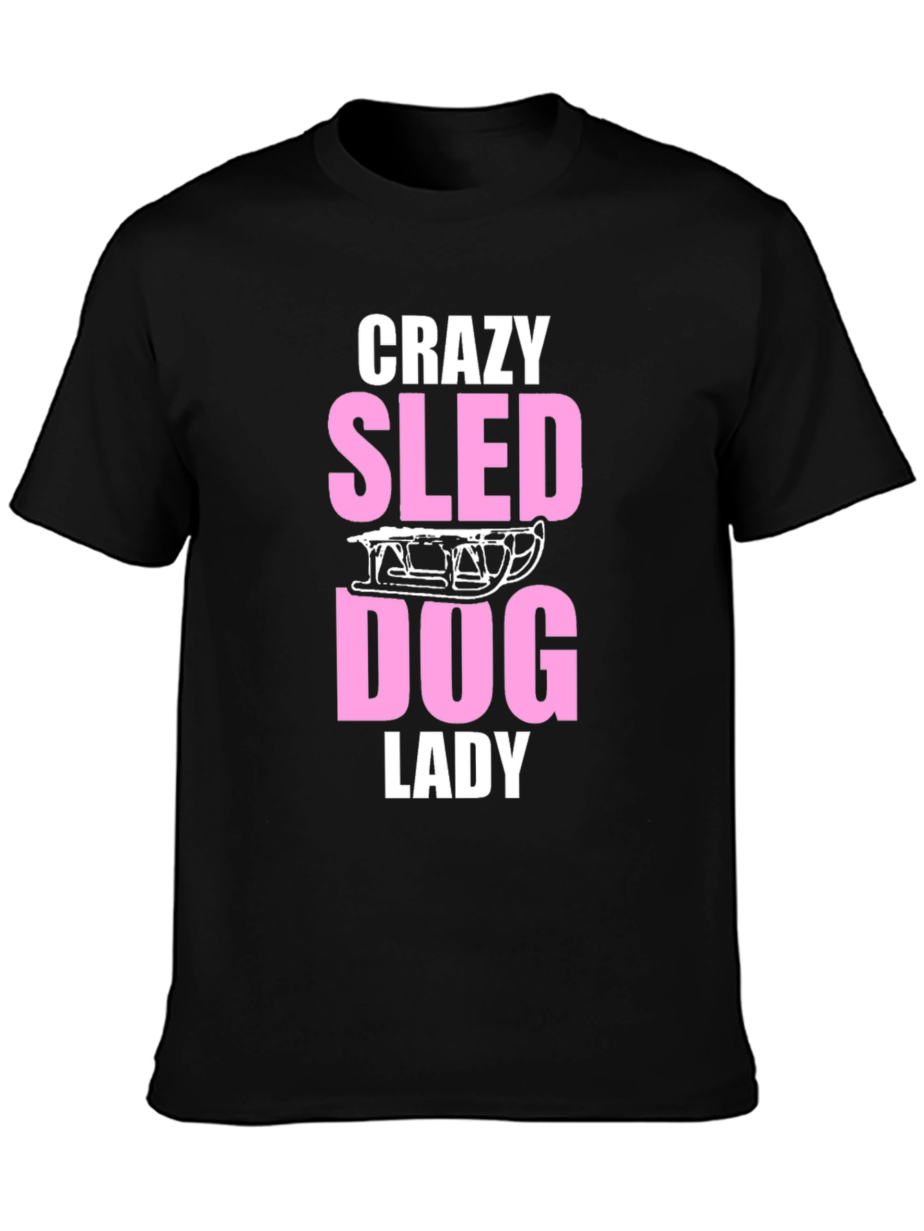 Crazy Sled Dog Lady Graphic T-Shirt