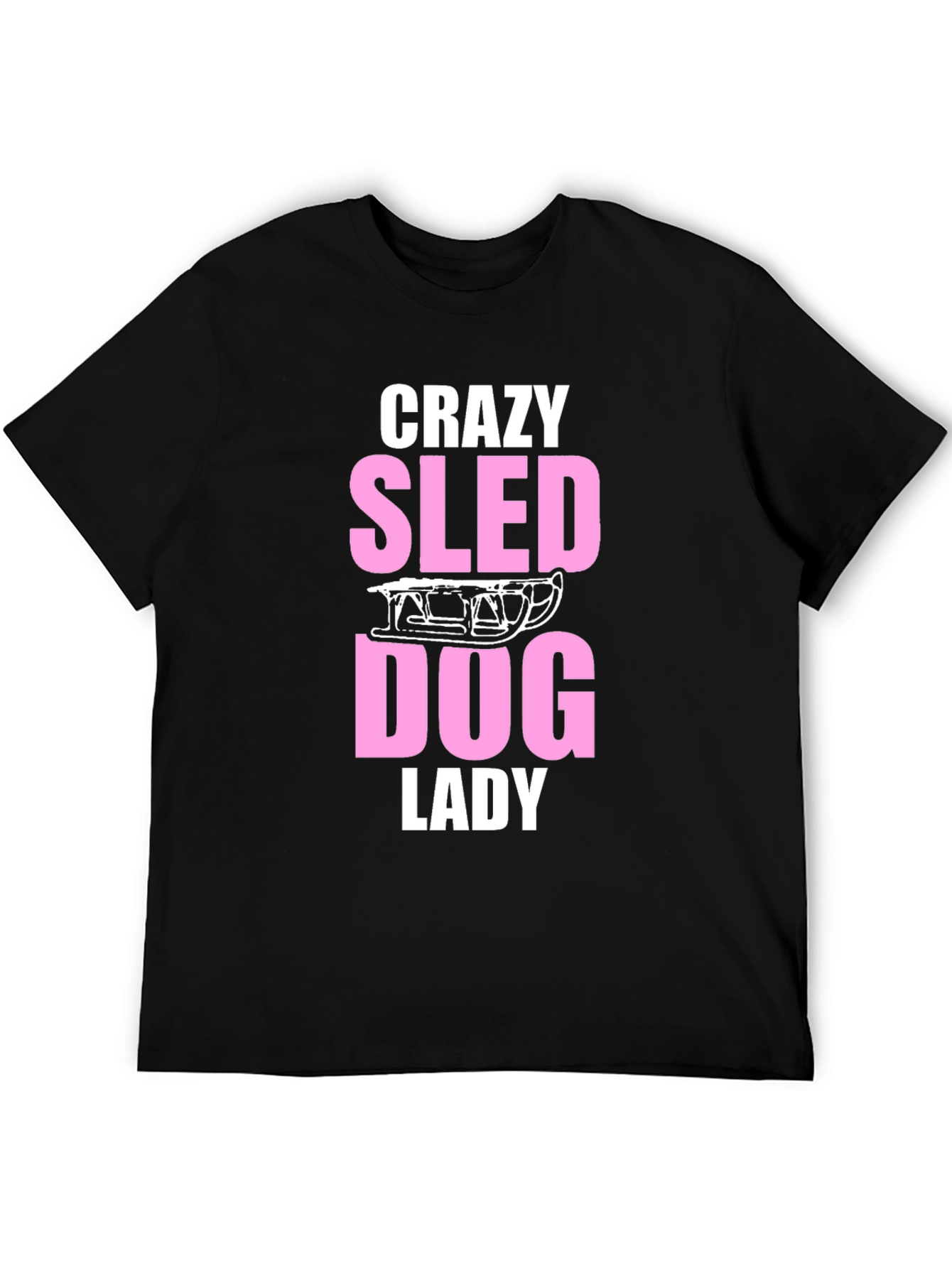 Crazy Sled Dog Lady Graphic T-Shirt