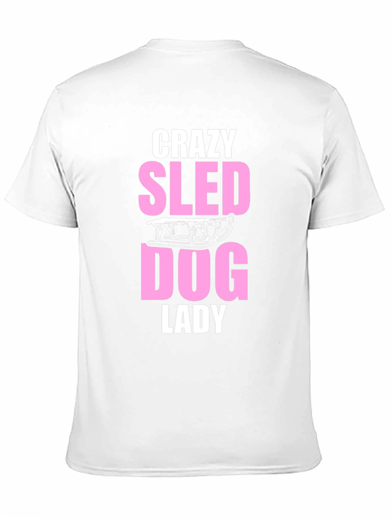Crazy Sled Dog Lady Graphic T-Shirt