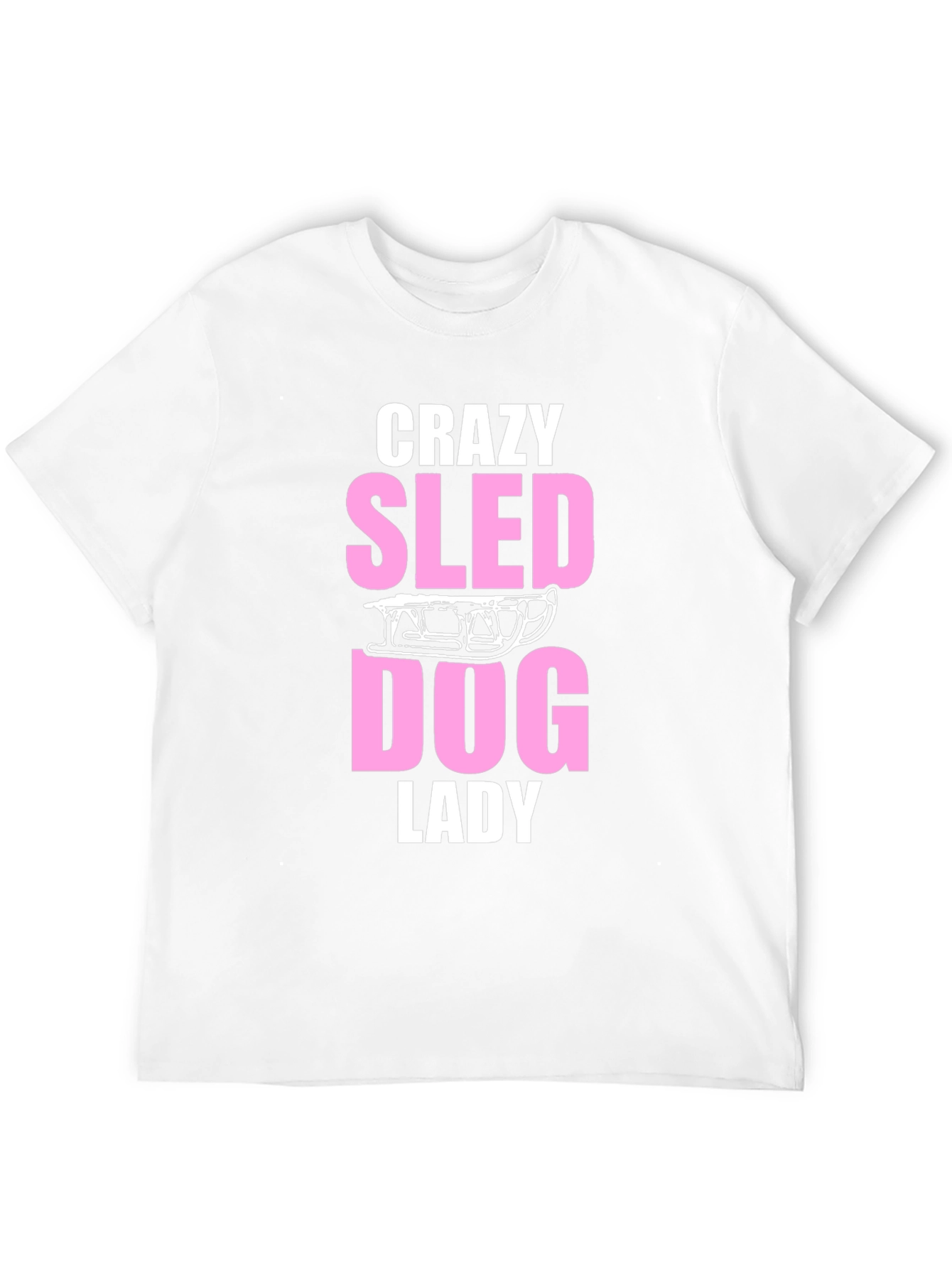 Crazy Sled Dog Lady Graphic T-Shirt