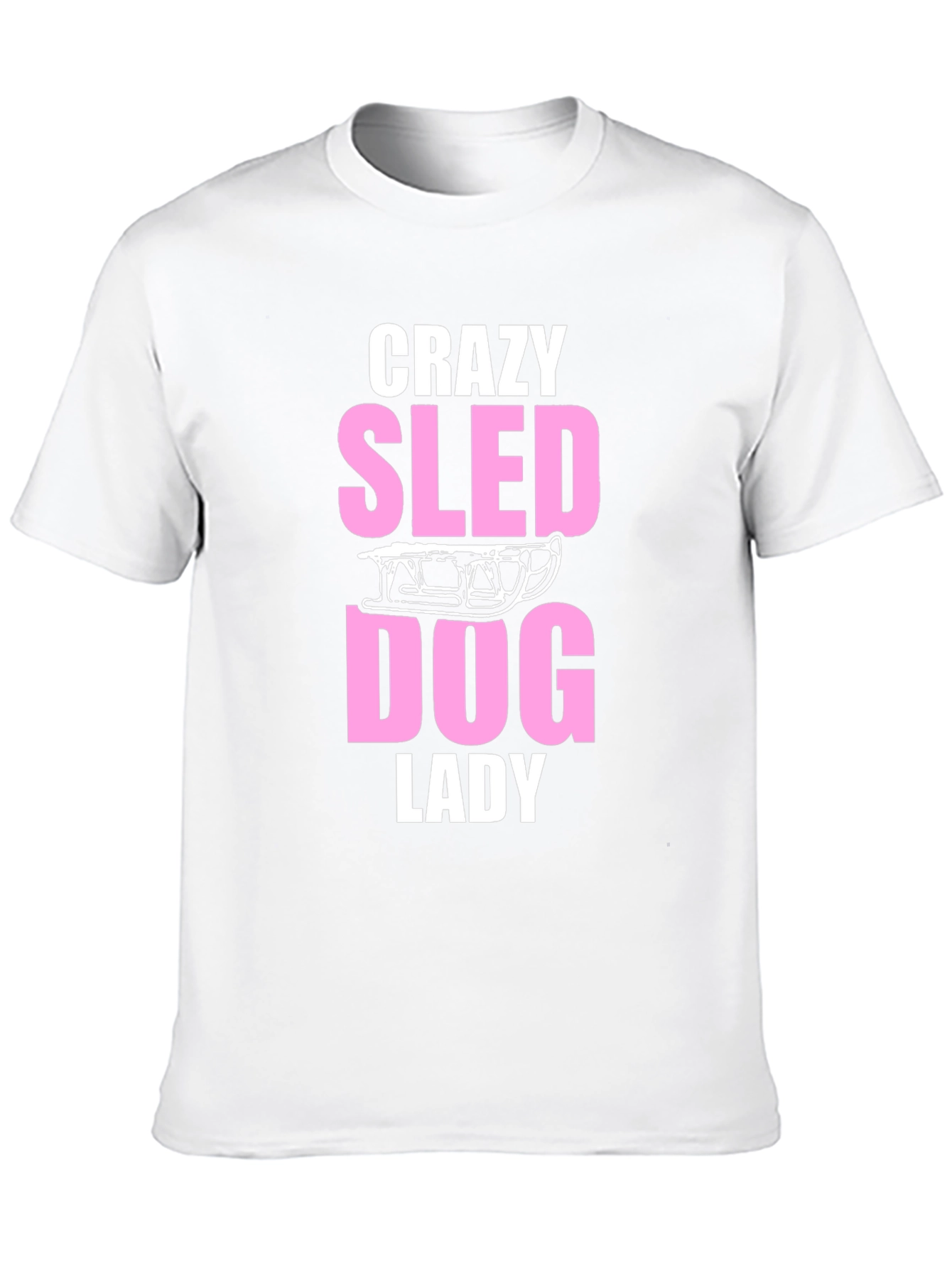 Crazy Sled Dog Lady Graphic T-Shirt