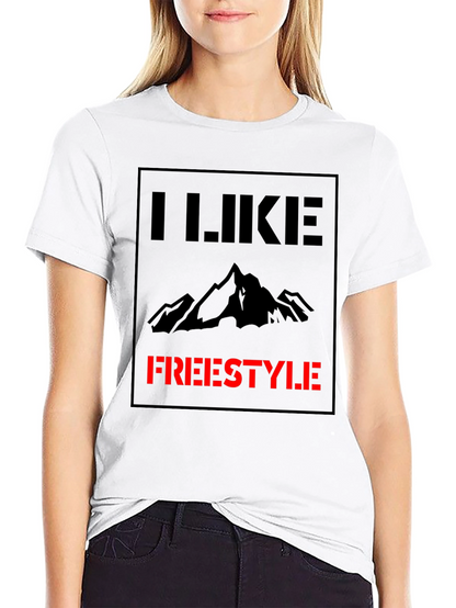 I Like Freestyle Graphic Tee - Black Cotton Shirt