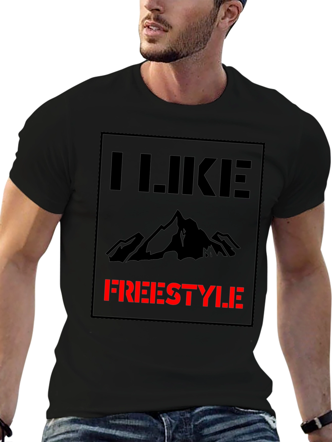 I Like Freestyle Graphic Tee - Black Cotton Shirt