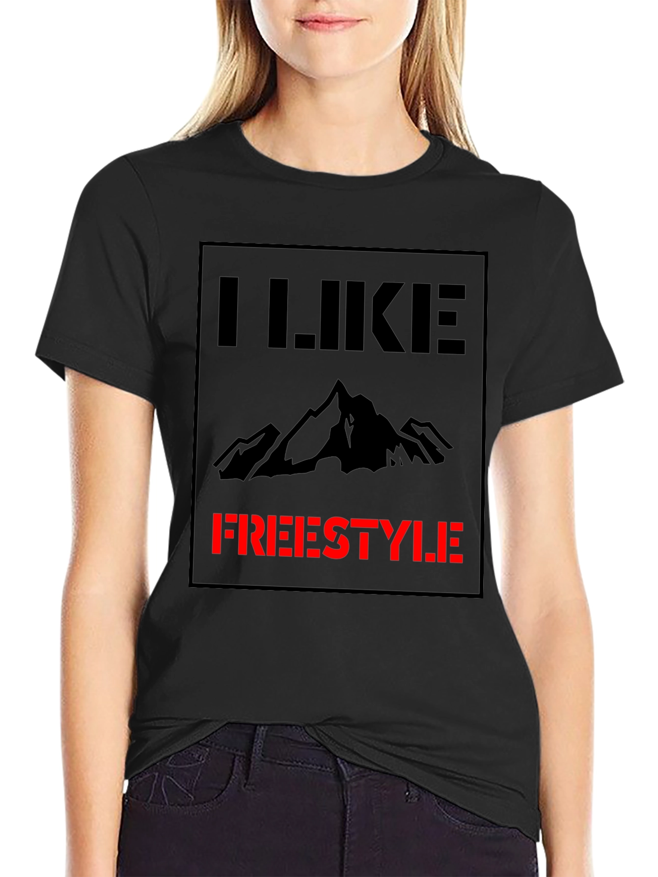 I Like Freestyle Graphic Tee - Black Cotton Shirt