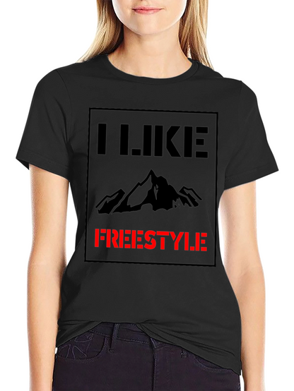 I Like Freestyle Graphic Tee - Black Cotton Shirt