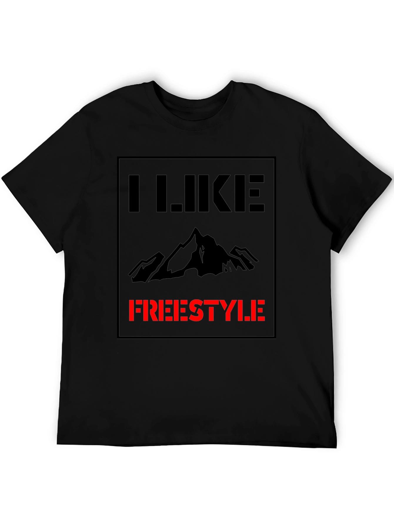 I Like Freestyle Graphic Tee - Black Cotton Shirt