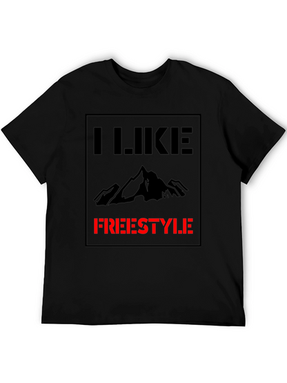 I Like Freestyle Graphic Tee - Black Cotton Shirt