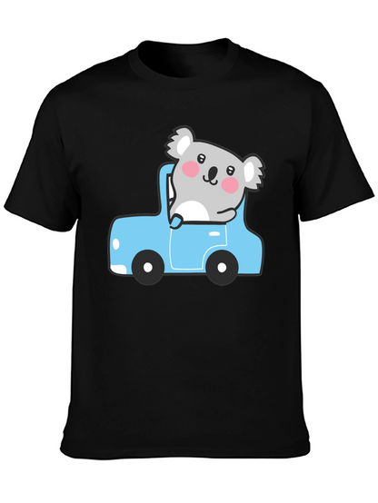 Koala in Car Graphic Tee - Cute & Comfy!