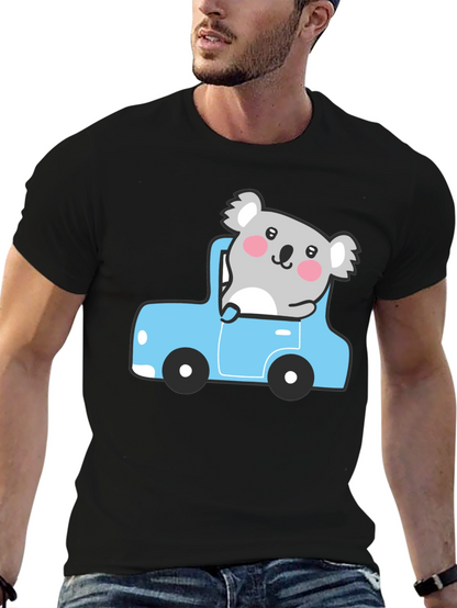 Koala in Car Graphic Tee - Cute & Comfy!