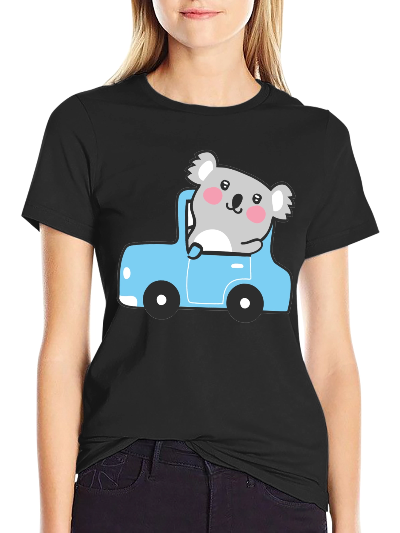 Koala in Car Graphic Tee - Cute & Comfy!