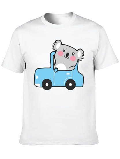 Koala in Car Graphic Tee - Cute & Comfy!