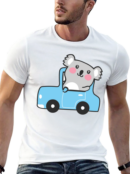 Koala in Car Graphic Tee - Cute & Comfy!