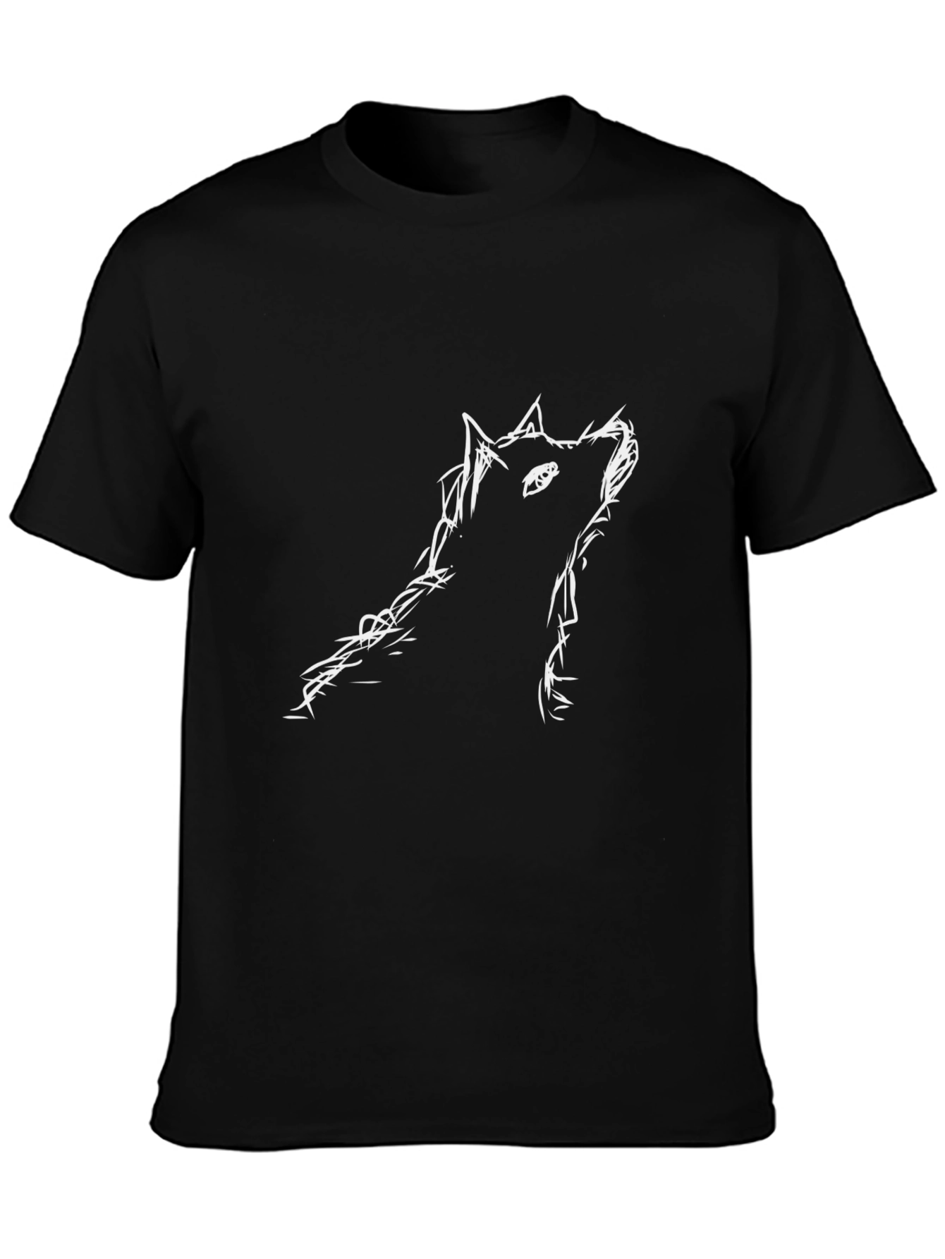 Wolf Sketch Black T-Shirt