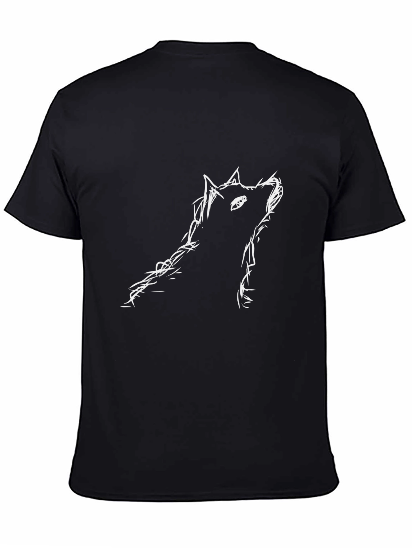 Wolf Sketch Black T-Shirt