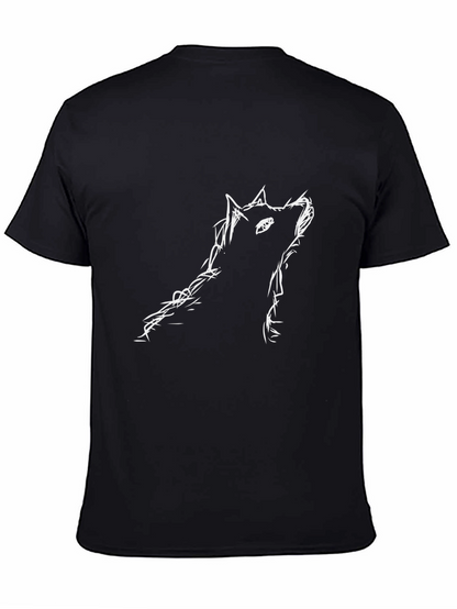 Wolf Sketch Black T-Shirt