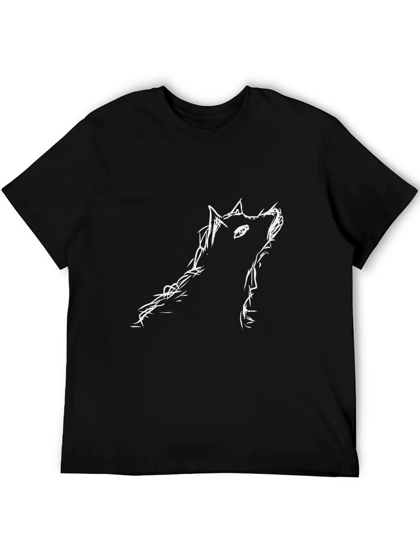 Wolf Sketch Black T-Shirt
