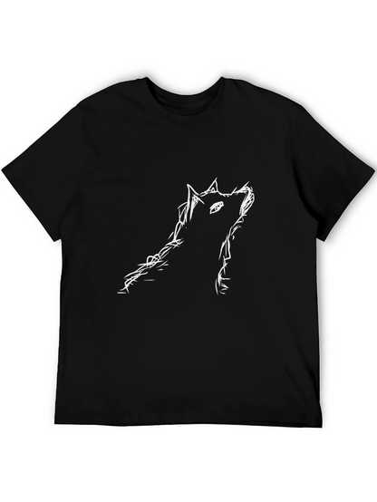 Wolf Sketch Black T-Shirt