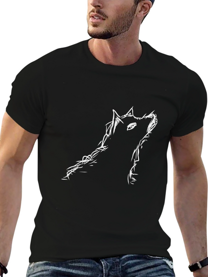 Wolf Sketch Black T-Shirt
